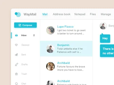 Dialog interface page