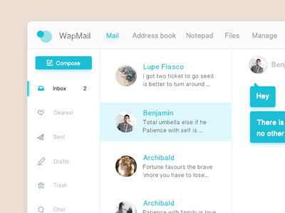 Dialog interface page