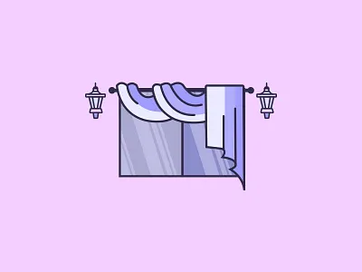 Window interior Icon design icon interior lights window