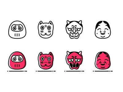 icon about Japanese traditional culture japanese