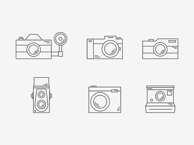 Photography Icon Set clean free icon linear minimal photo photography set