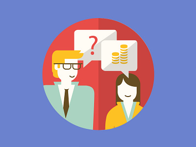 Lominvest icon character client demolition flat icon illustration manager utilization