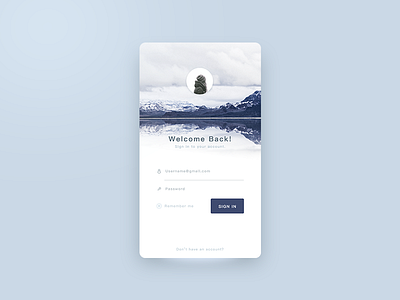 Login 100days ui blue flat design free log in login simple ux