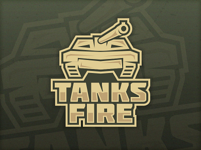 Tanks Fire logo e sports emblem esports gaming logo logo design mark military sport tank team war