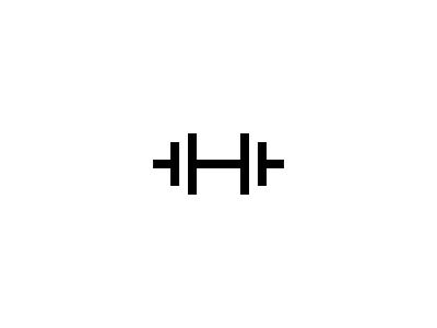 H gym design fitness graphic gym h idea letter logo minimal simple