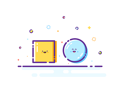 Square And Circle and cirlce cute cute icon icon square