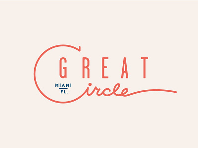 Great Circle - Unused mark branding coffee custom typography great circle handwriting logo script vintage