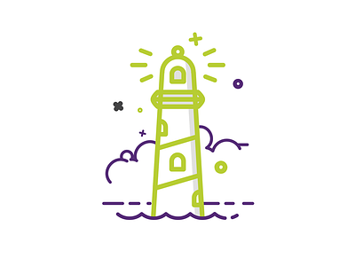 Lighthouse clouds icon iconset light lighthouse navigation ocean sea