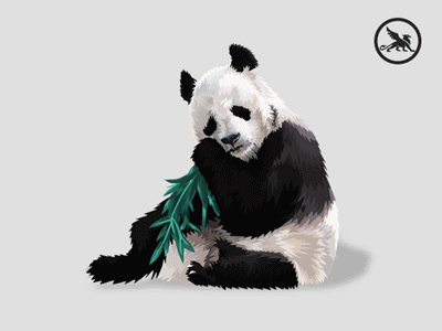 Panda art panda powerpoint vector