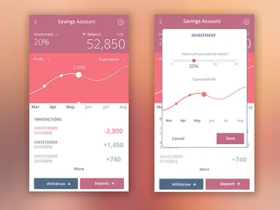 Banking app UI concept android app banking design ios ui user experience ux
