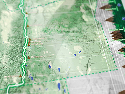 Pacific Crest Trail Map elevation hiking map pct trail