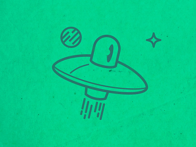 Rejected UFO illustration logo rejected space ufo