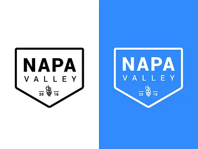 Napa Badge badge flat grapes minimal napa