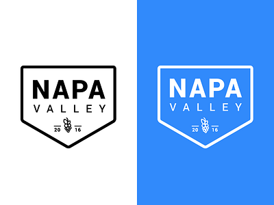 Napa Badge badge flat grapes minimal napa