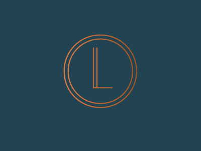 Simple L circle copper l