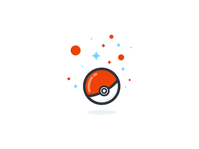 Pokeball illustration line outline pokeball pokemon sketch vector