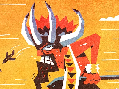 Rickshaw driver angry character durban grain pattern rickshaw vector