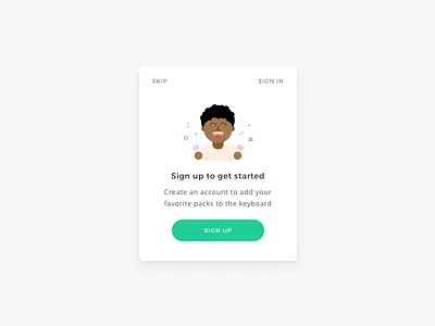 Often - Sign Up Modal app card icon illustration mobile modal ui ux widget