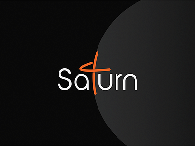 Saturn - with Background iconotype logo logotype