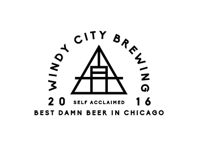 Windy City Brewing beer brewery chicago city icon illinois logo windy