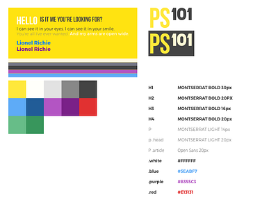 PS101 Brand Book branding colors education guidelines logo startup