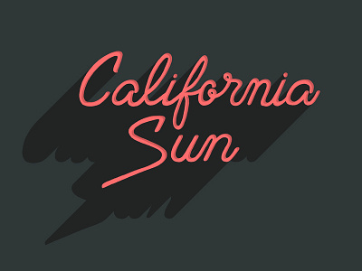 California Sun california display type editorial handlettering neon season shadows summer sun title typography zine