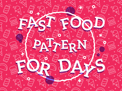 Seamlessness...ness burger class fast food iconography icons learn pattern pizza skillshare soda taco teach