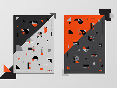 3p Poster Series - Practice & Persevere geometric letters modern poster swiss type typography