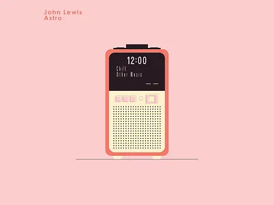 John Lewis - Astro clock icon illustration john lewis product design radio retro vector vector illustration vintage