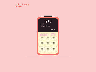 John Lewis - Astro clock icon illustration john lewis product design radio retro vector vector illustration vintage