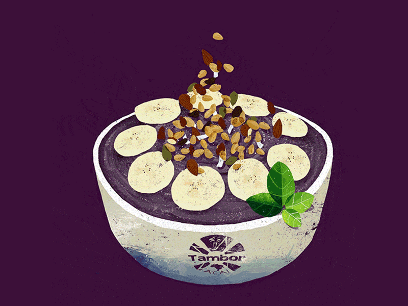 Bowl Development açaí bowl development evolution feedback illustration improvement inspiration photoshop process purple