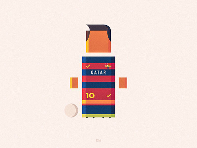 Messi anybuddy barcelona characterdesign geometric minimal