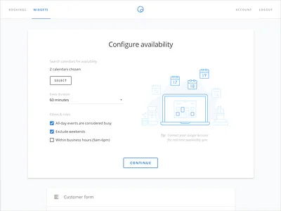 Hour admin availability booking hour onboarding scheduling timekit web app