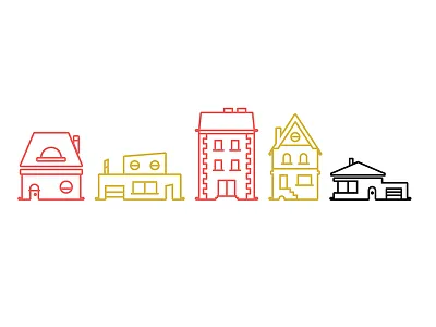 Housing building flat house icon vector villa