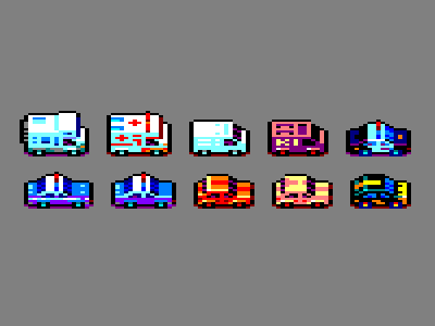 CPC cars amstrad cpc cars cpcretrodev gamedev mode 0 pixel art