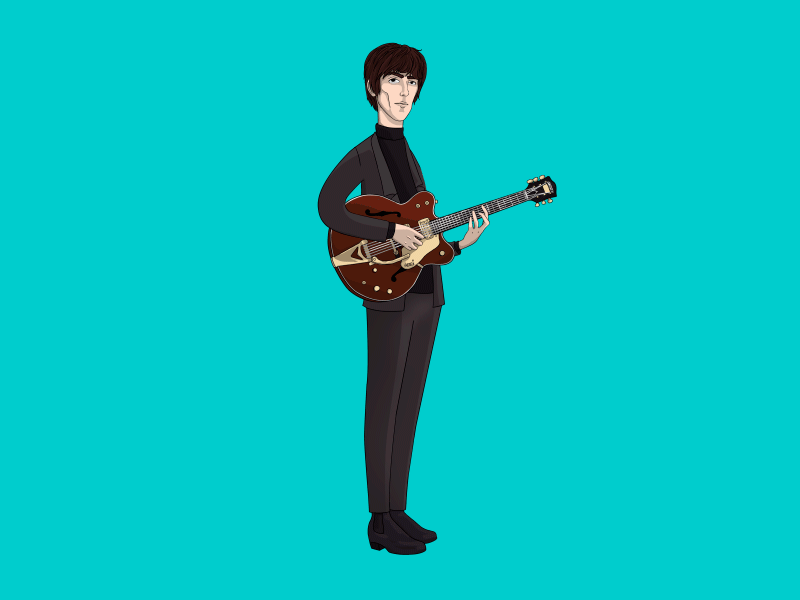 George Harrison animation beatles george harrison illustration