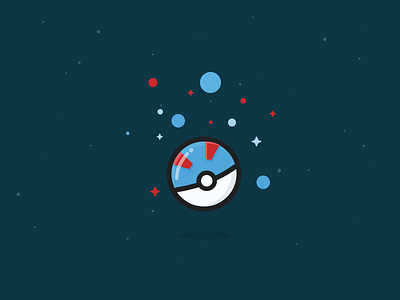 Great Ball ball go great great ball illustration pokemon pokemon go simple