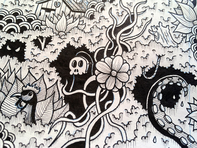 Sleepless Nights doodle drawing illustration ink paper pen