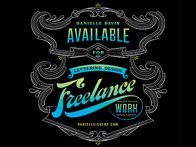 Lettering Freelance border embellished lettering type