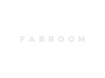 Fabroom logo cloth designer fashion lettering light logo showroom typography workshop