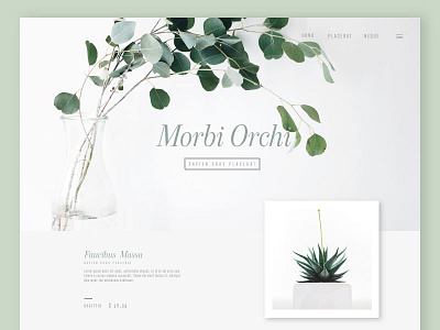 e-shop plants template clean design digital e shop green minimal pastel plant template web