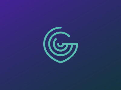 Radius app brand app branding gradient map radium vector