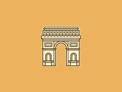 Arc De Triomphe arc de triomphe architecture building line linear medieval paris vector