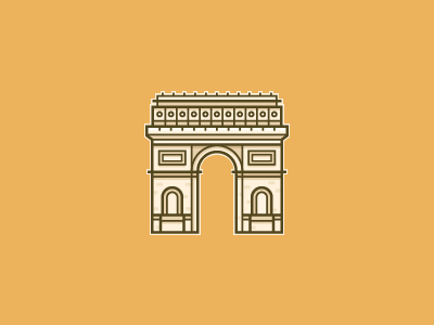 Arc De Triomphe arc de triomphe architecture building line linear medieval paris vector