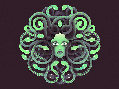 Hello Boys greek illustration medusa monster mythology