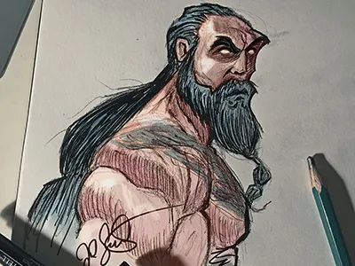 Khal Drogo character drogo game of thrones got illustration khal photoshop sketch themaddhattr