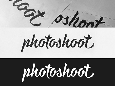 Photoshoot.io rebrand app brand branding calligraphy hand drawn logo type typography wordmark