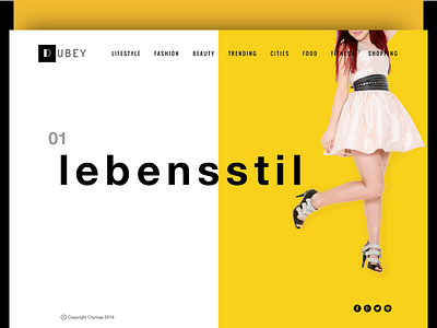 Lifestyle Magazine & e-commerce store branding design e commerce fashion homepage lemon yellow lifestyle shop simple store uiux web