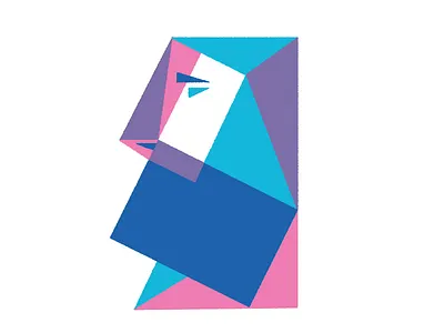 Totem art blue character drawing face illustration illustrator photoshop pink purple sketch wip