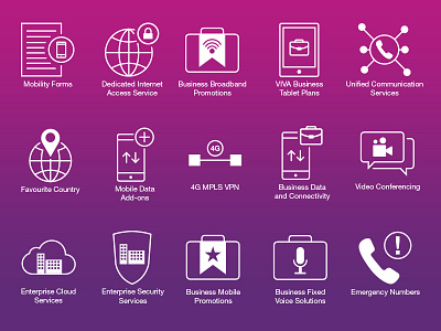 Business Icons business data icons telecom website